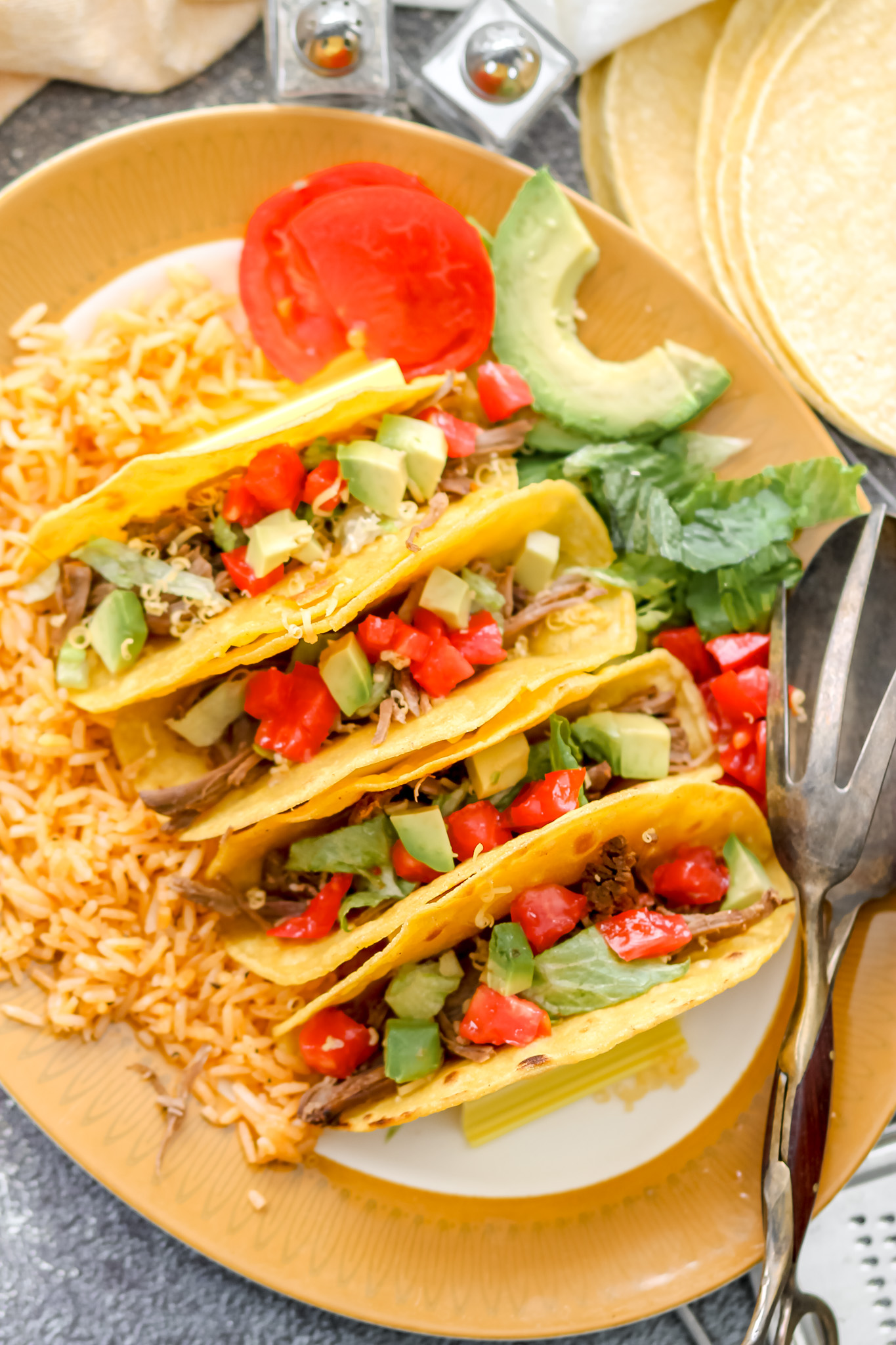 Slow Cooker Shredded Beef Tacos