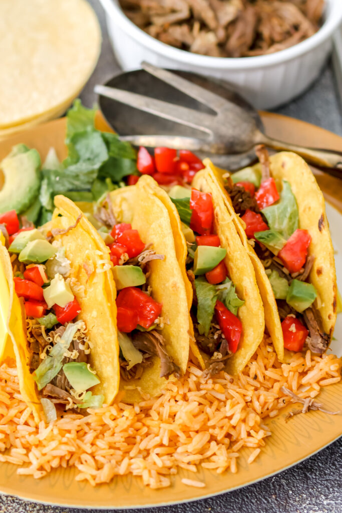 slow cooker shredded beef tacos