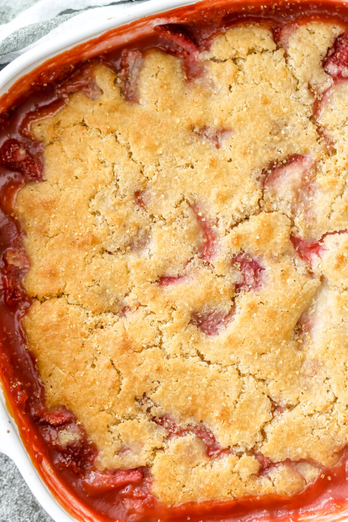 homemade strawberry cobbler