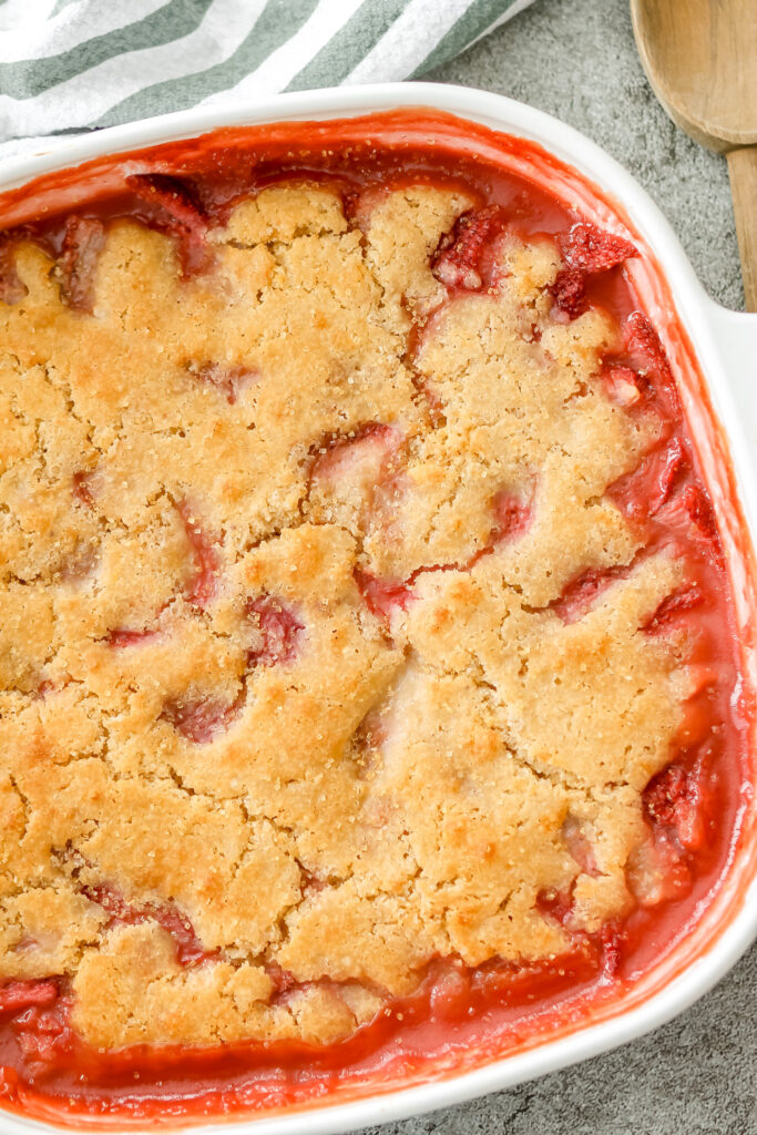 homemade strawberry cobbler